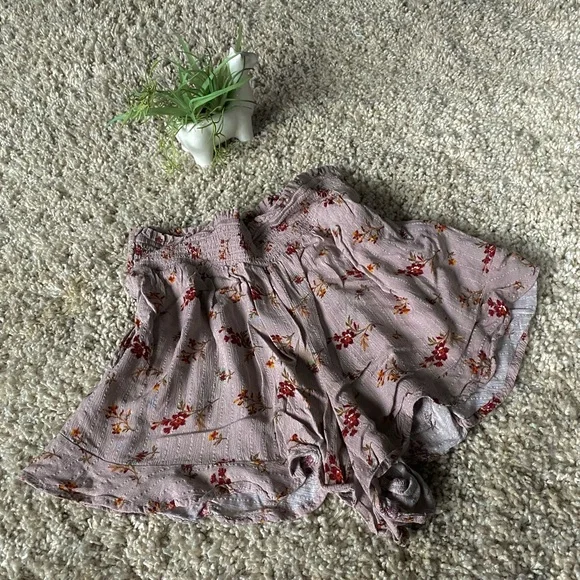 American eagle pink floral pattern high waisted stretchy  vintage style … - Picture 3 of 4
